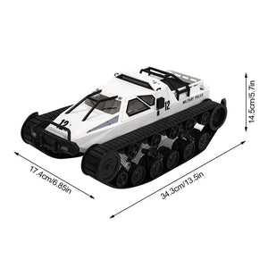 1:12 Scale Remote Control Police Tank Car (Grey + White)